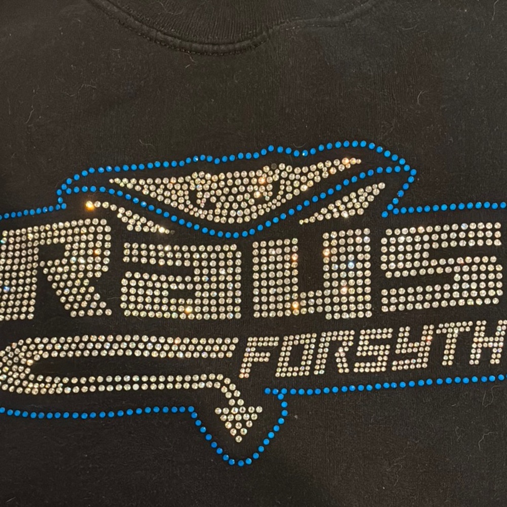 Rhinestone stingrays crew neck